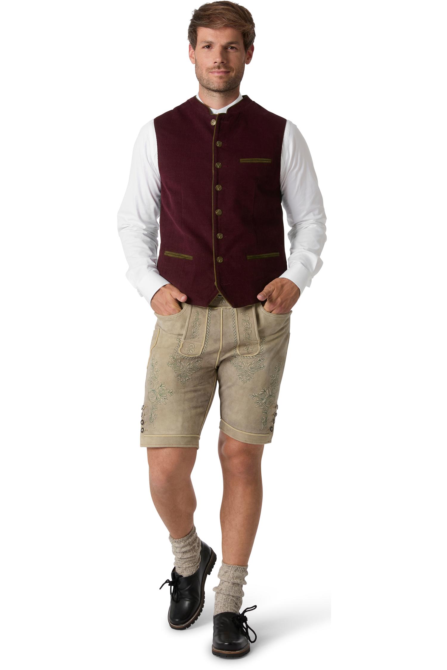 Bordeauxfarbige Almsach Trachtenweste